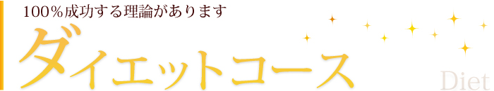 100%成功する理論があります。　ダイエットコース